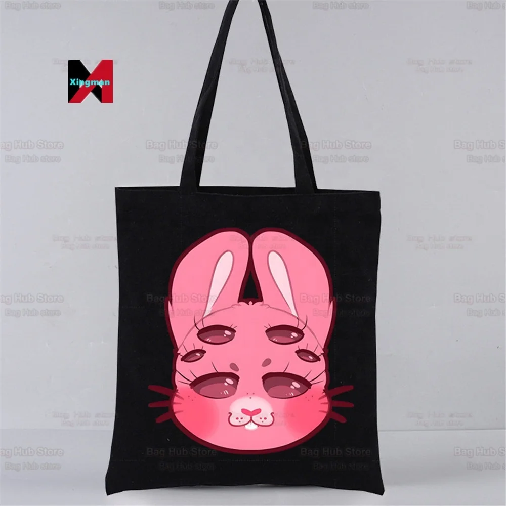 Melanie Martinez Portals Singer Music Harajuku Shopping Black Canvas Tote Bag Mom Reusable Cloth Handbag Shoulder Bags
