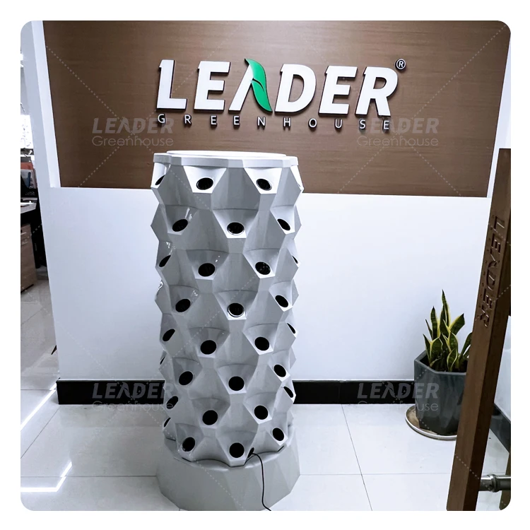 Agricultural Soilless Culture 48/64/80 Pineapple Hydroponic Tower With Light For Garden Vertical Hydroponic System With Light