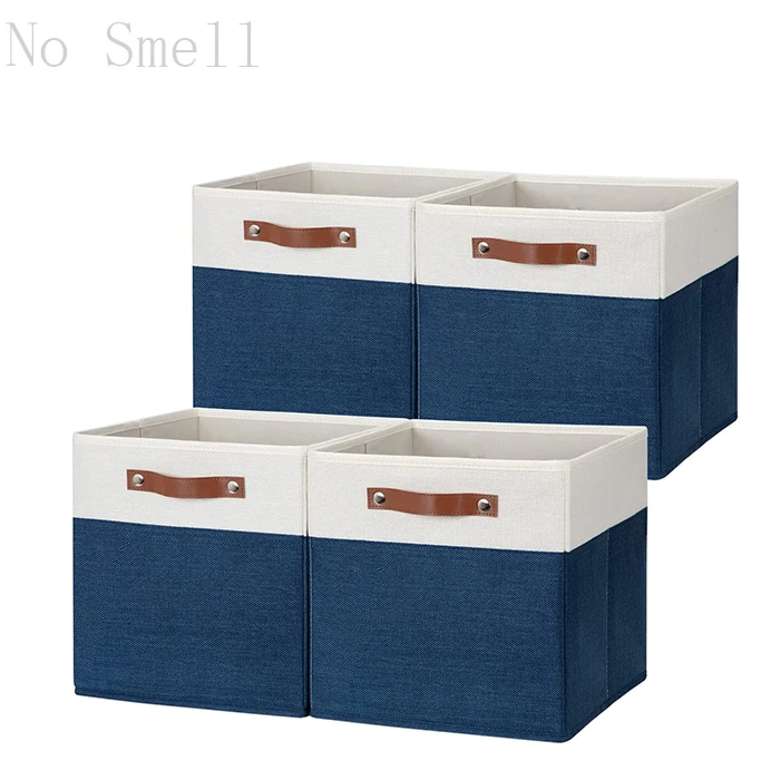 Customized 4 Pack 12 Inch Collapsible Organization Household Items Cube Bins Closet Box Storage For Home