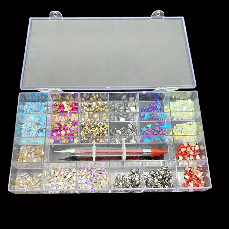 Tactory Directly Supply Hight Quality Multi Shape Glass Crystal Stone Decoration Design Flatback Rhinestone For Nail Design