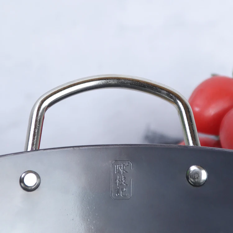 custom kitchen accessories health non-coating cooking wok cuisine iron fast food Fry pan