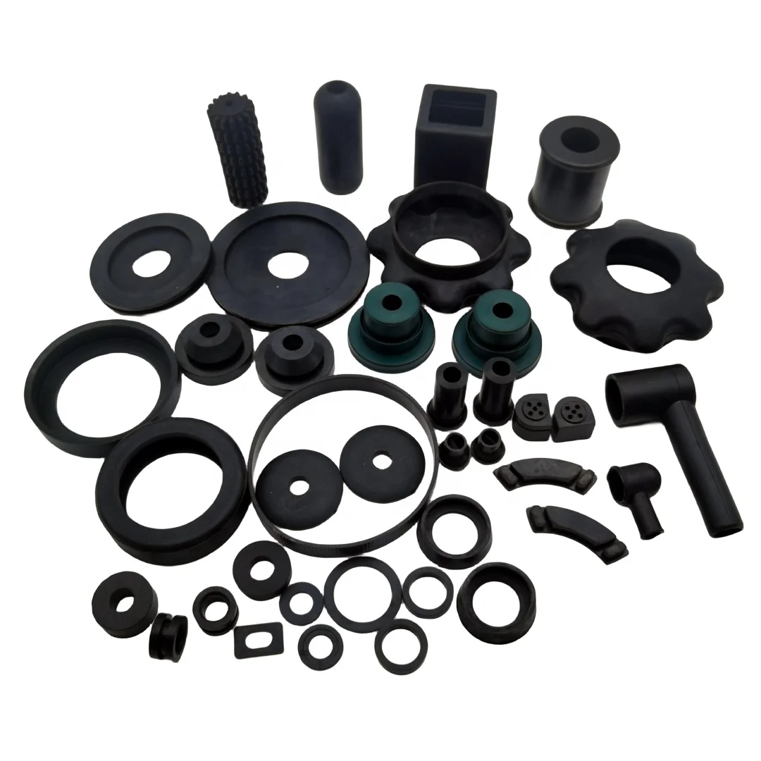 Vulcanized Moulded Silicone Rubber Bushing Custom EPDM NBR Rubber Products Rubber Parts