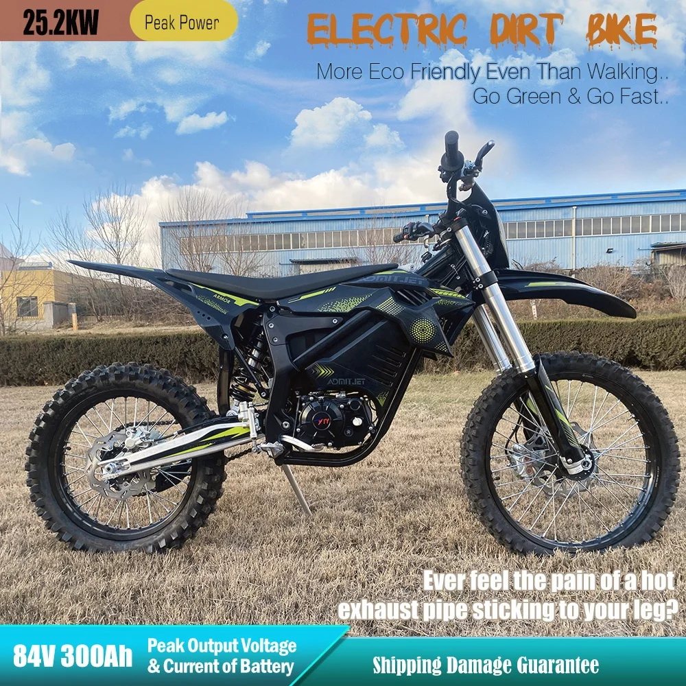 Enduro Ebike New 72V 120km/h Gearless Electric Dirt Bike Brushless Motor Racing Motorcycle with Upgradable Power Motor