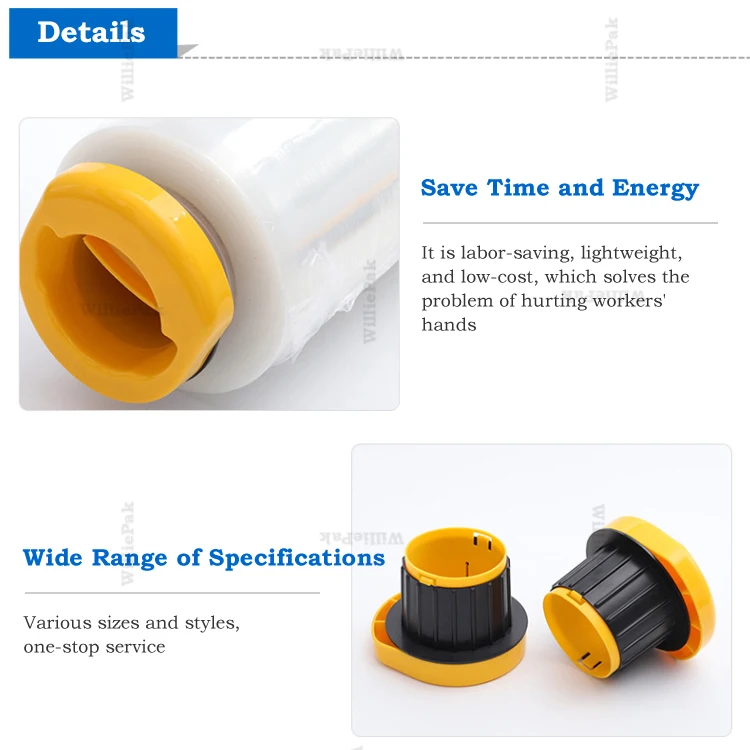 Manual Wrapping Machine Plastic Film Roll Hand Held Tools Stretch Film Dispenser