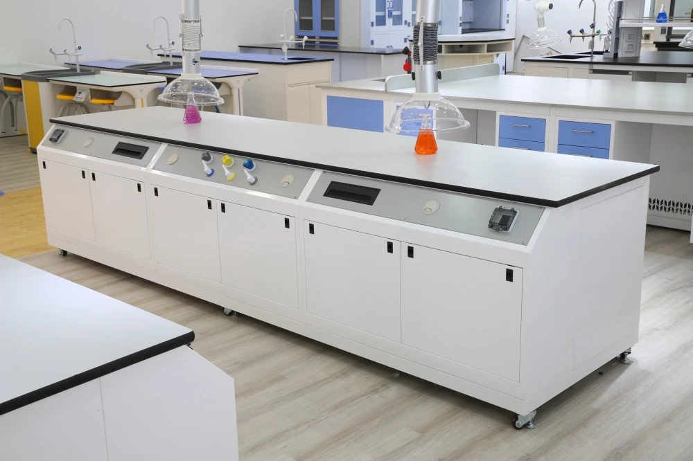 Customized Phenolic Resin worktop Microbiology Laboratory Tables Lab Island Bench