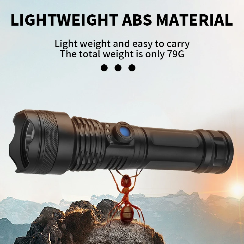 990,000 Lumens Brightness Flash Light Powerful IPX4 Waterproof Torch Light LED Rechargeable Flashlights for Camping Hiking