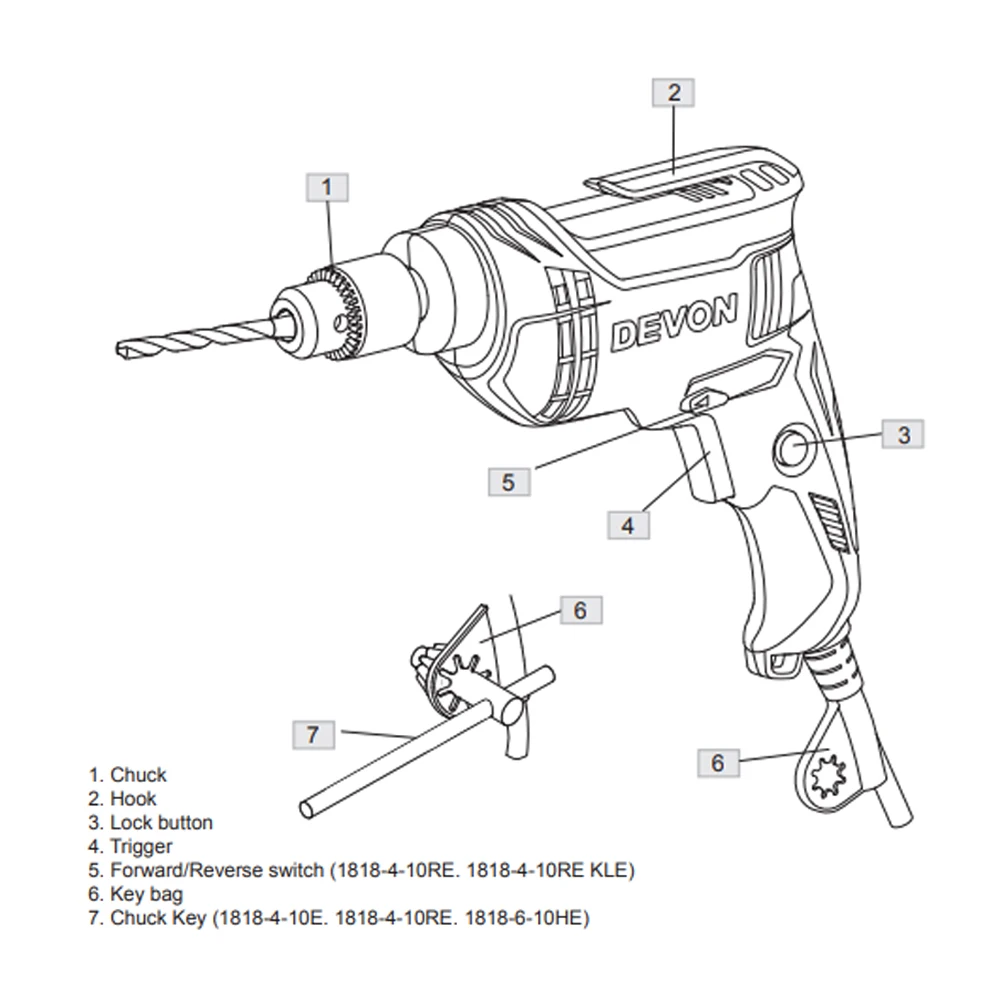 DEVON 10mm Heavy Duty Electric Power Drill Handheld Electric Drill Price