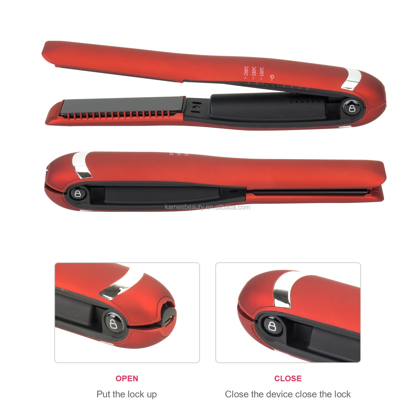 
Mini Size Cordless Hair Straightener Wireless Flat Iron 