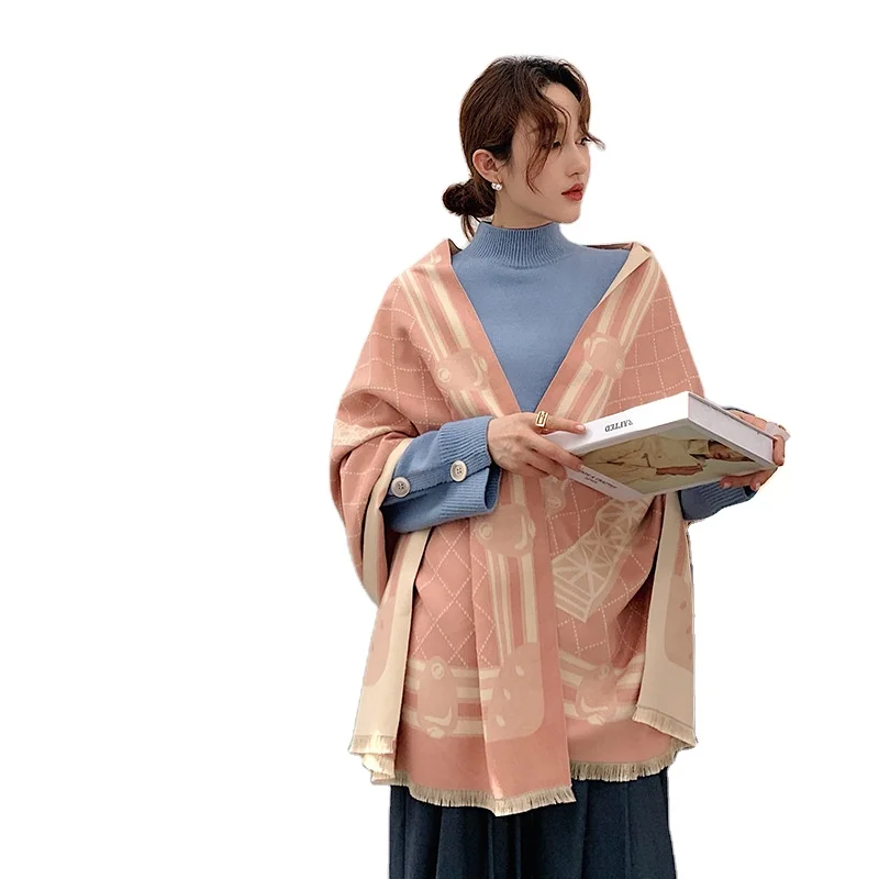 Customized High Quality Scarf Autumn Fashion Retro Shawl Wholesale Women Warm Long Luxury Scarf