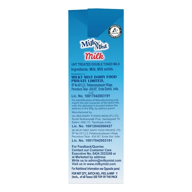 UHT DOUBLE TONED MILK 500 ML