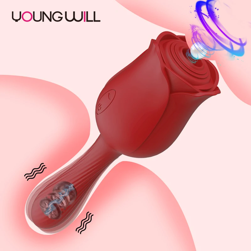 10 Speed Adjustable Clitoral Female Vaginal Suck Vacuum Sexy Packaging Wholesale Flower Sex Toy Rose Sucking Vibrator For Women
