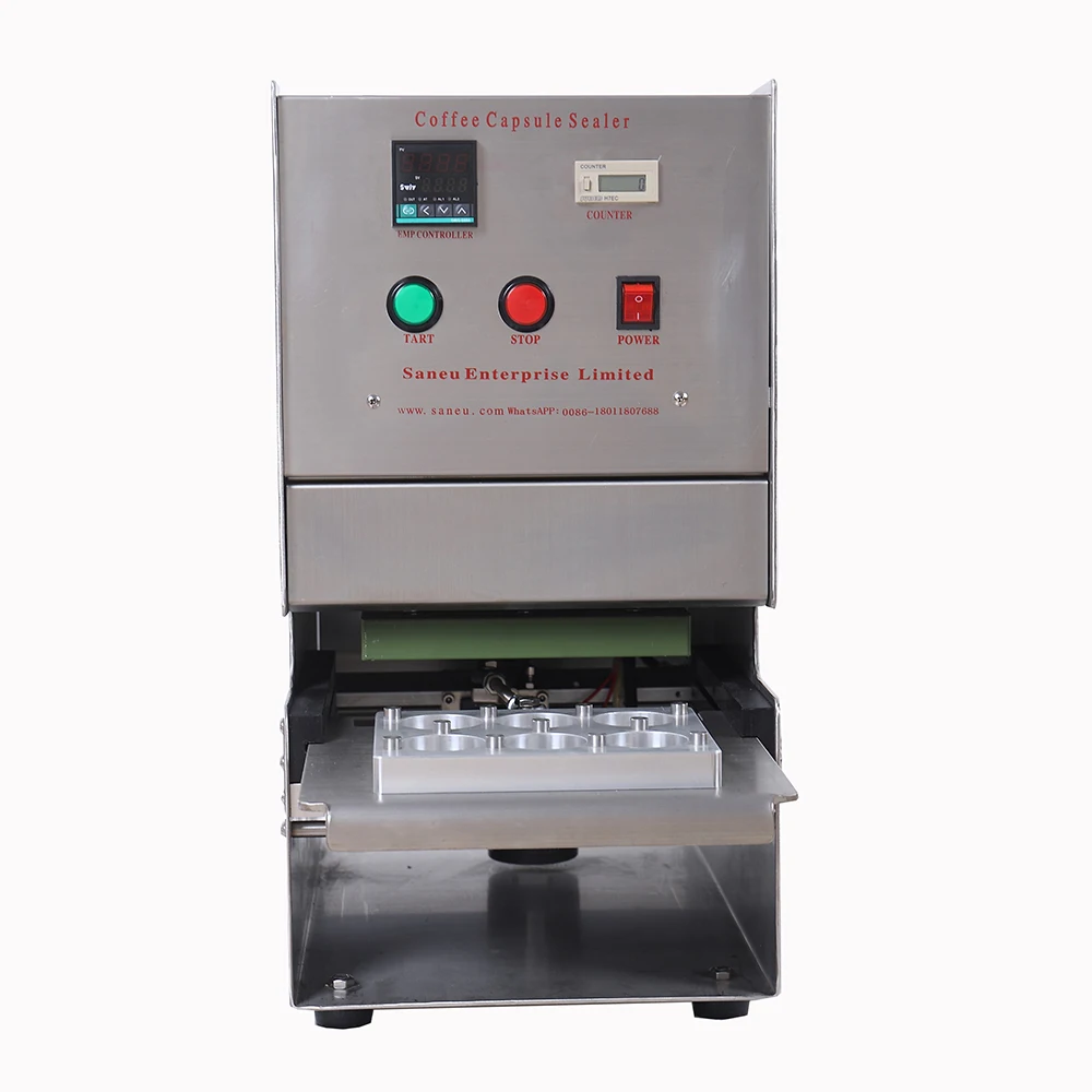 SA-6 K Cup Auto Sealing Machine Keurig Sealer 2.0 Aluminum Foil Lid Print Private Logo