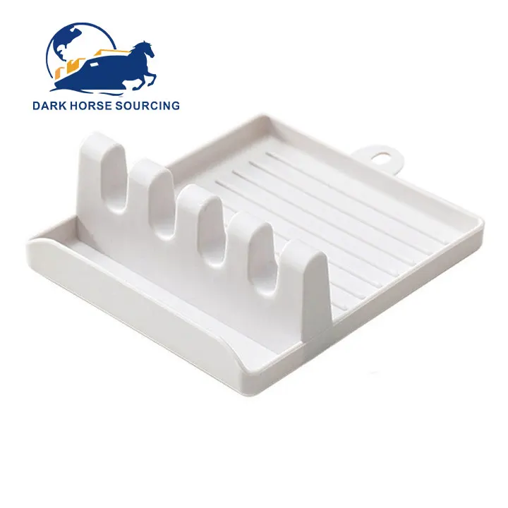 Wholesale Kitchen Tool Stand Heat Resistant PP Material Spoon Pot Lid Utensil fork Rest Holder cutlery drying rack