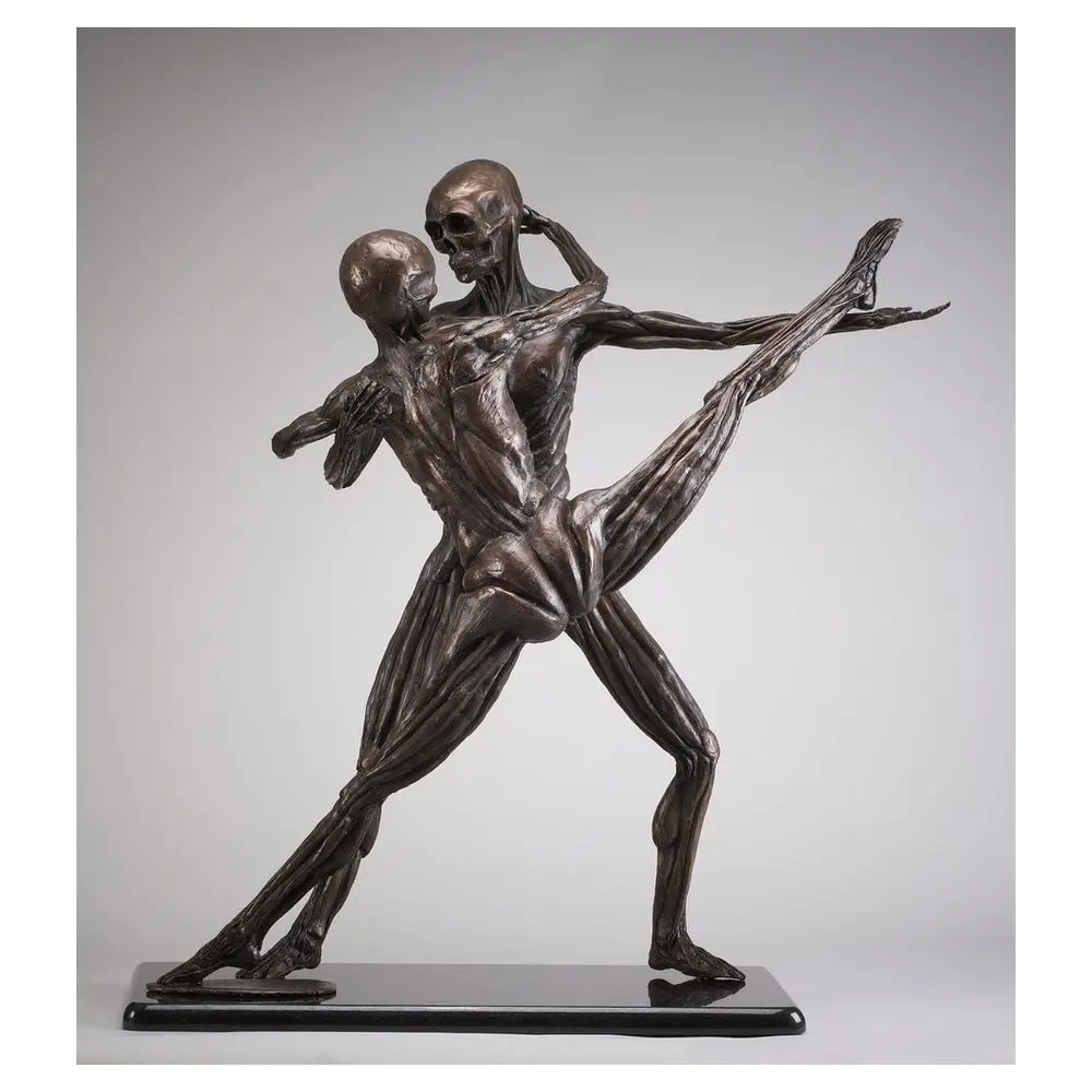 PRIMA European Style Life-size Outdoor Bronze Ballet Dancer Couple Sculpture Metal Naked Woman Man Statue For Sale