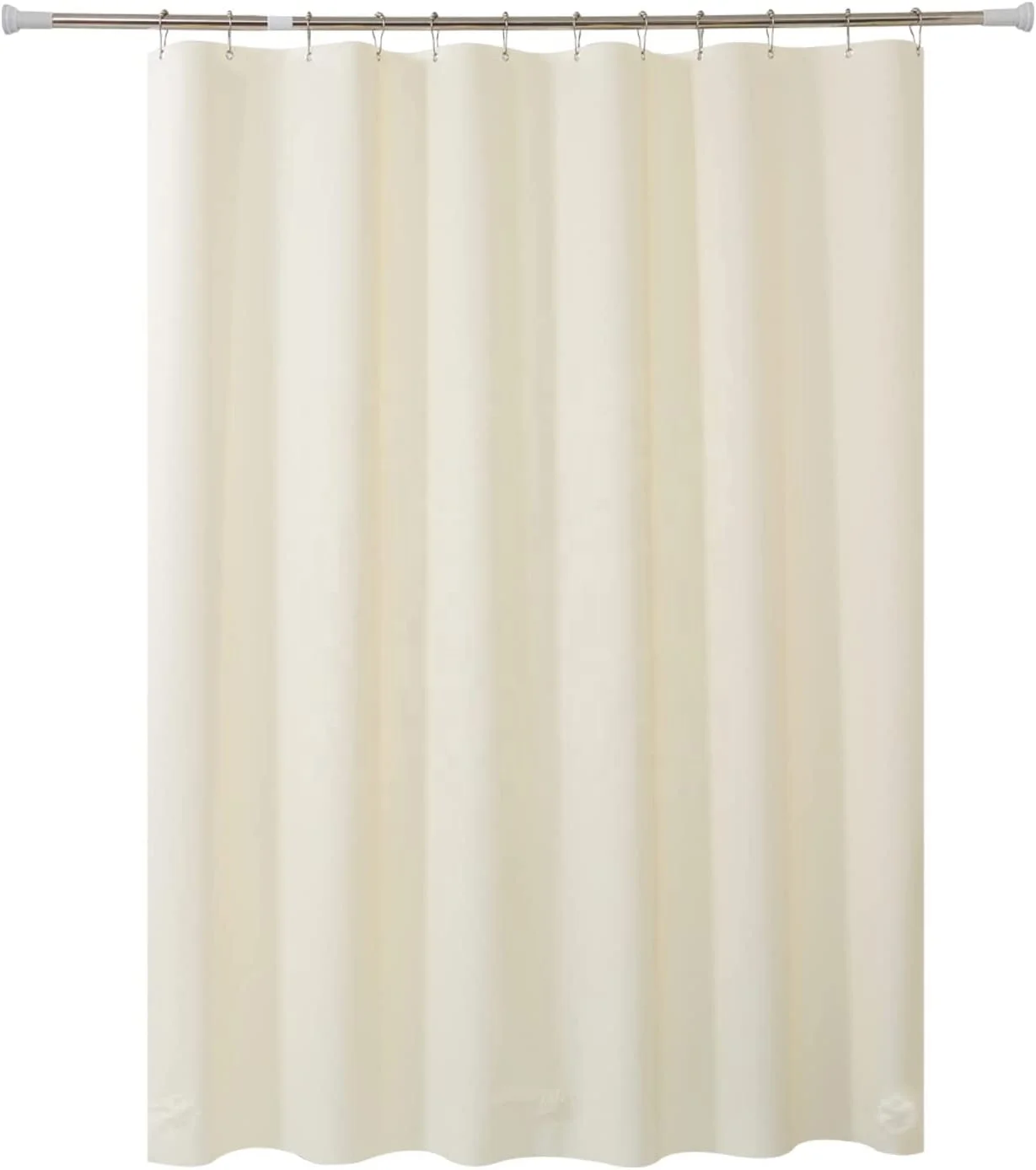 PEVA 4 Gauge Light Clear Shower Curtain Liner with Grommets Holes and Plastic Hooks for Bath Room