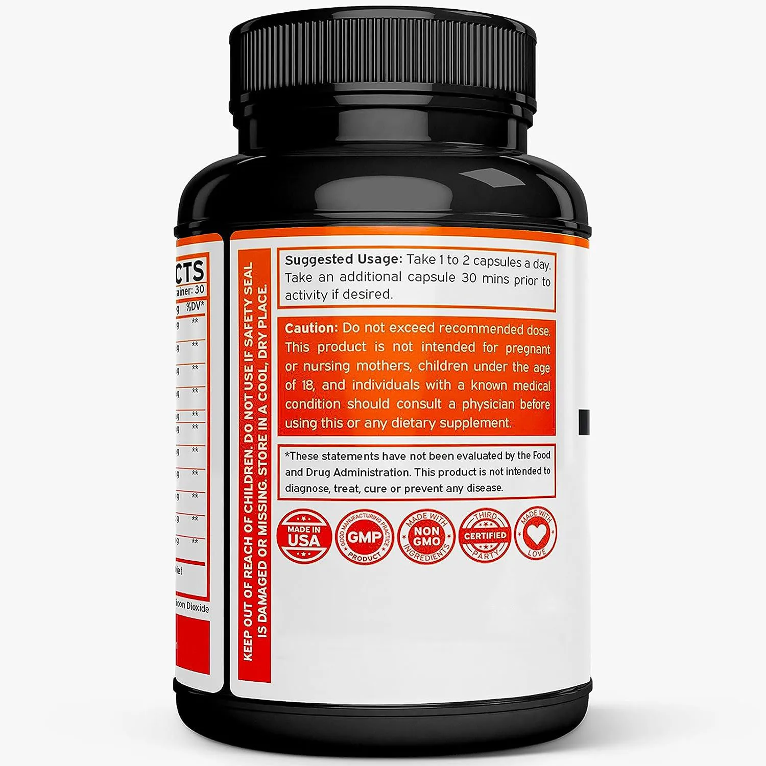 Supplement Horny Goat Weed Capsules Health Herbal Support Stamina Booster Vitamins Energy 100% Natural Men Health Excellent Men
