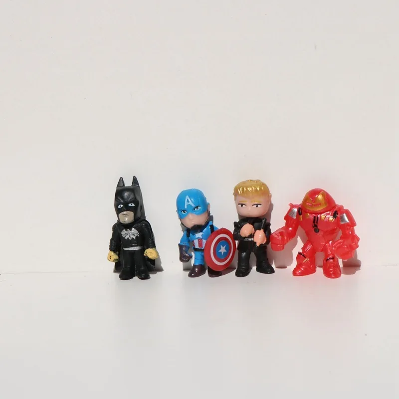 12Pcs Set 4cm Super Heroes Ironman Spiderman Action Figures Cake Toppers PVC Mini Figurines Toys