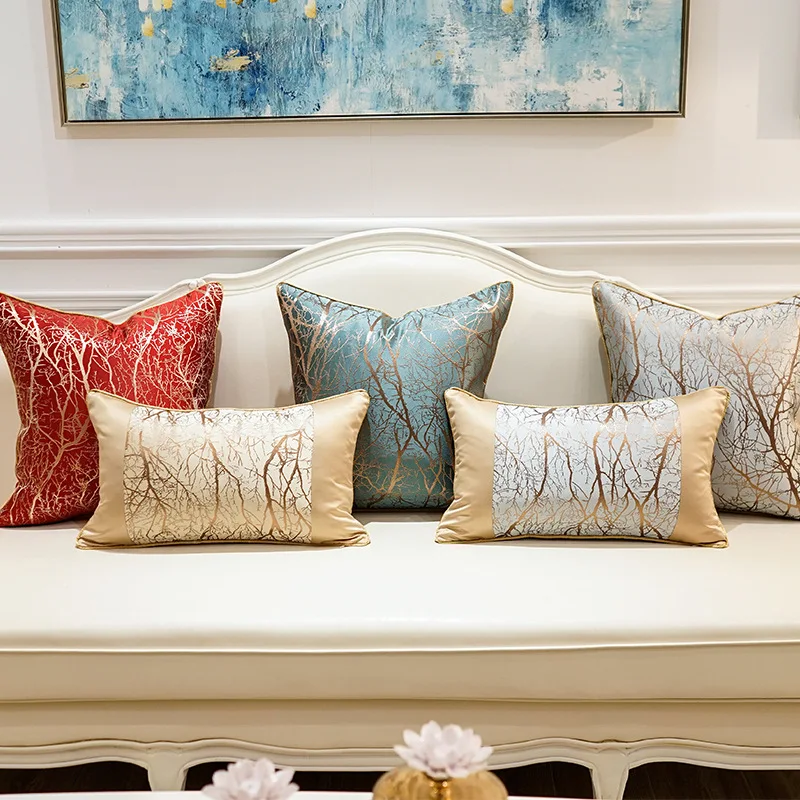 molotu hot sale luxury tree design cushion cover chinese traditional throw pillow case
