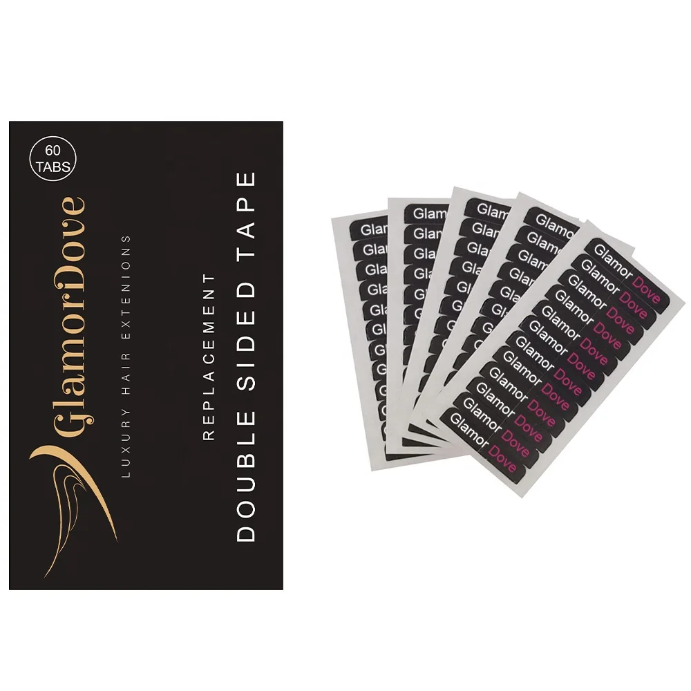 Wholesale Pink Color Double Sided Adhesive Glue Tape Tabs Invisible Replacement Tapes for Tape-in Hair Extensions
