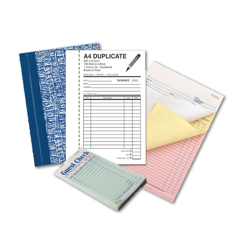 
OEM ODM Custom Carbonless Delivery Bill Order Checking Book Printing Service For Restaurant Hotel Store Cafe Salon 