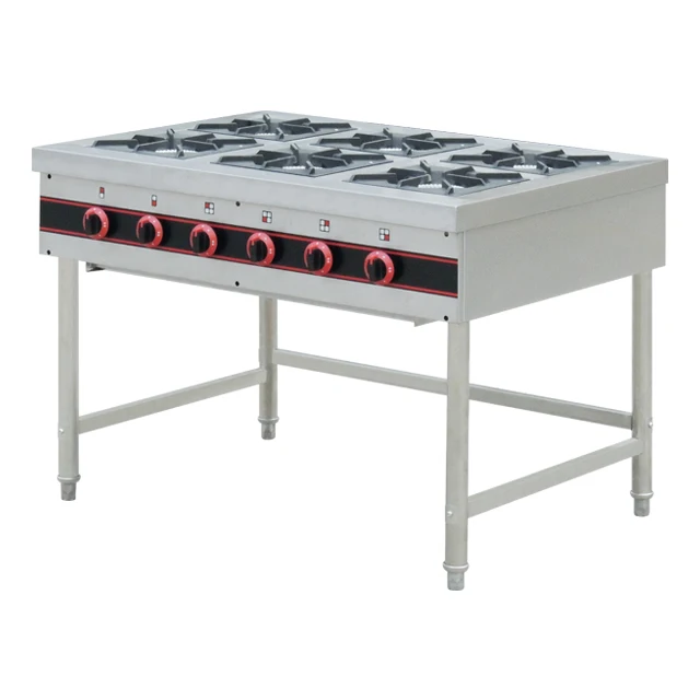 Free Standing Assembled 6 burners Gas Cooking Stove Range