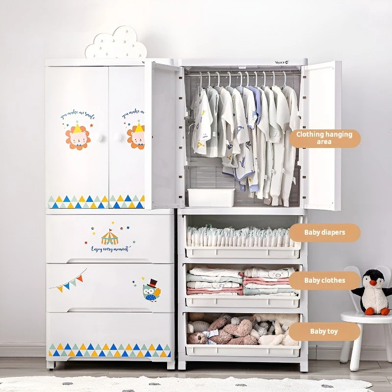 4 Layer toys kids children plastic drawers cabinet organizers plastic wardrobe stackable cabinet chest drawer