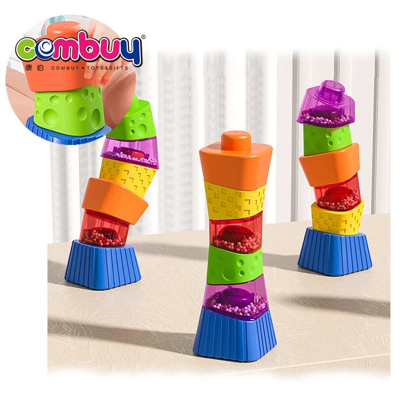 Baby cognitive blocks irregular overlapping music toddler stacking toys