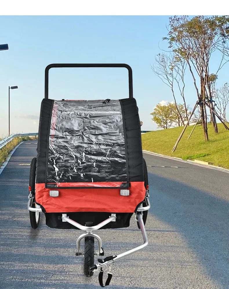360 Swivel Wheel baby bike trailer 2-in-1 stroller Cart Bicycle Wagon Cargo Carrier with TUV and copyright