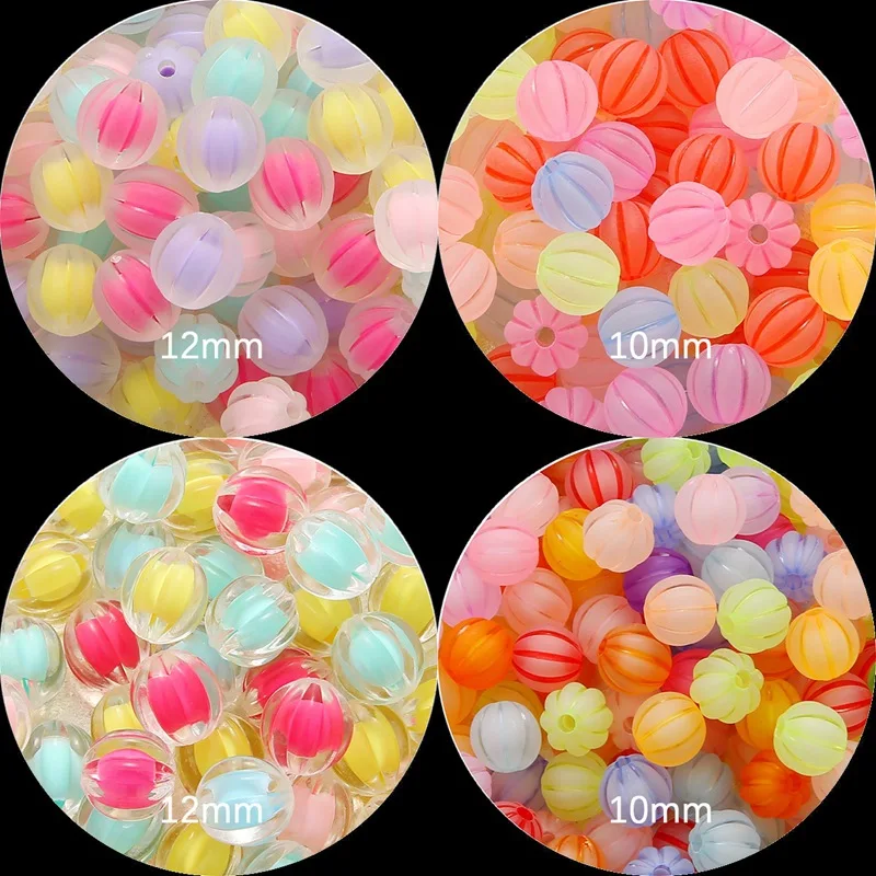 Super AA Grade Acrylic Frosted Beads Pumpkin Loose Beads Acrylic Beads wholesale for DIY Jewelry Making