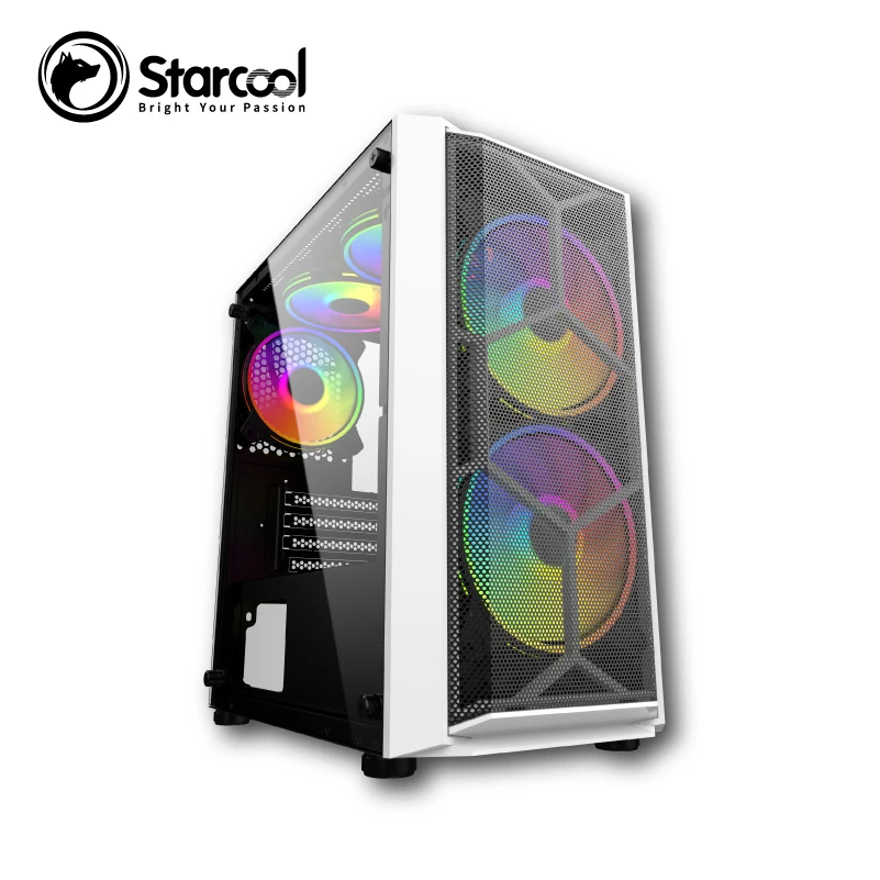 2023 New Computer Case For Gaming M-ATX DIY PC Case 280mm Fan Water Cooling PC Case