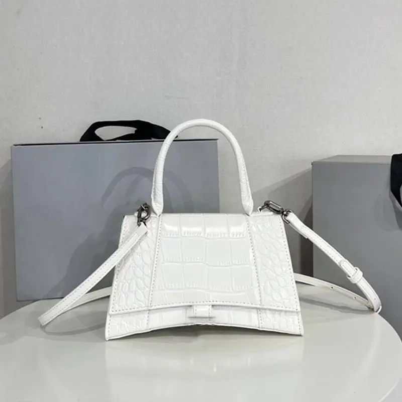 Designer Bags Small Crocodile Leather Hourglass Totes Women Handbag Shopping Purses Wallet Luxury Leather Bag with Letter B logo