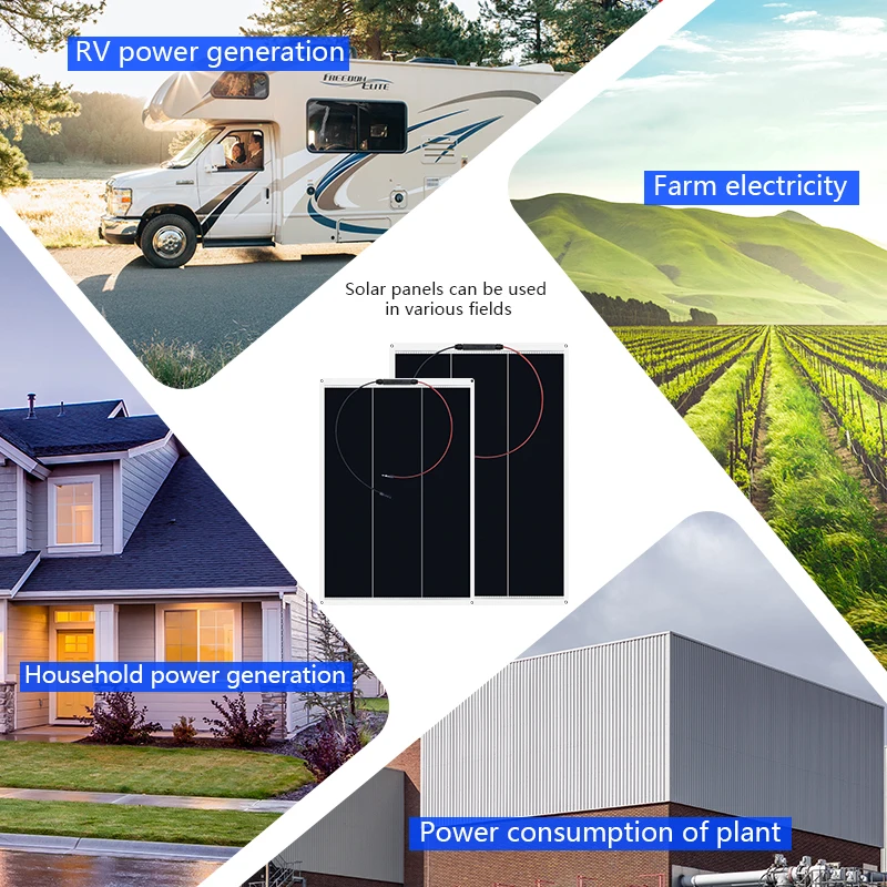 SUYEEGO High efficiency mono cells ETFE Flexible solar panel thin film 50w 100w 200w 300w IP68 shingle pv panels for RV boat use