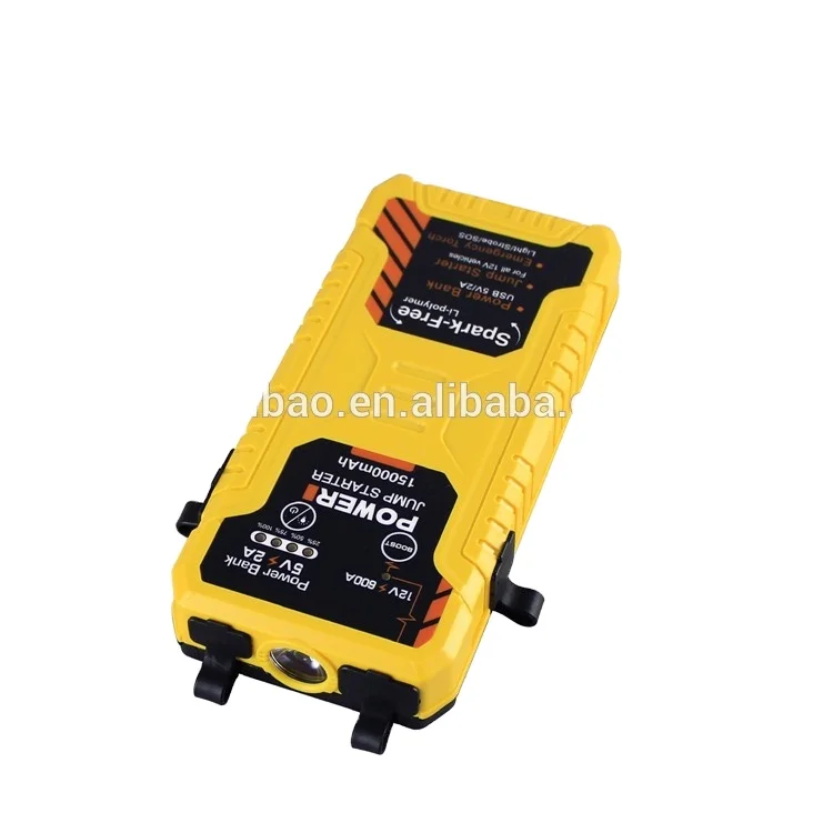 15000mAh Car Battery Charger Pack Jump Starter Multi Function Auto Emergency Power Bank for Starting Car Yellow red blue OEM