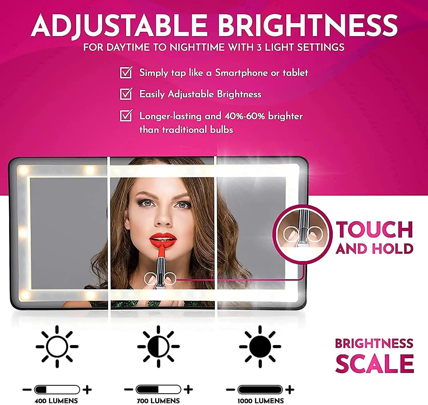 car led makeup mirror USB Interface Rechargeable Visor Light Car LED Vanity Mirror makeup Mirror