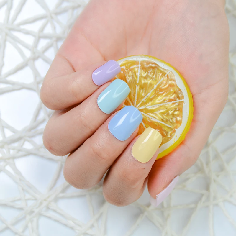 ISAY Wholesale Custom Design Cured Gel Nail Sticker Press On Nails Nail Art Wrap Strips