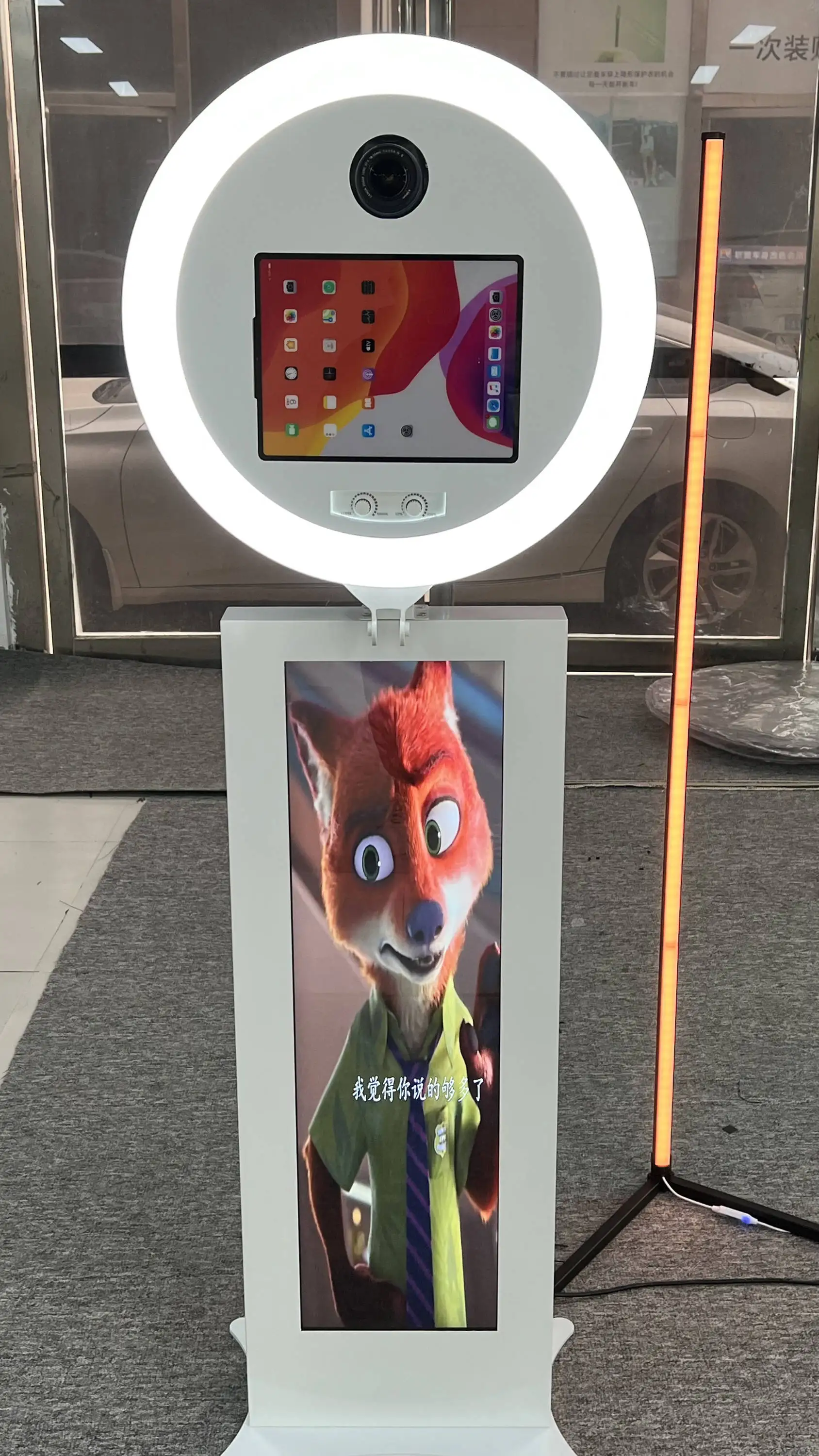 Or Party Photo Booth Shell 12.9 Inch Photobooth 3D Ring Light IRIS Hot Sales Ipad Photobooth Wedding Metal Flight Case 2 Years