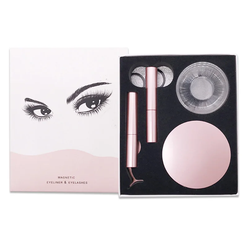 Lash Vendor Popular Design Magnetic Eyelashes Kit with Liner Custom Packing Magnetic Eyeliner Pen En Lashes