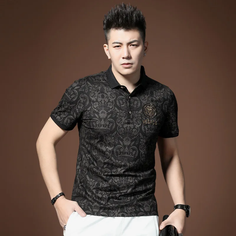 Customized high quality pique cotton hot diamond LOGO polo camisetas polo tees polo shirt for man