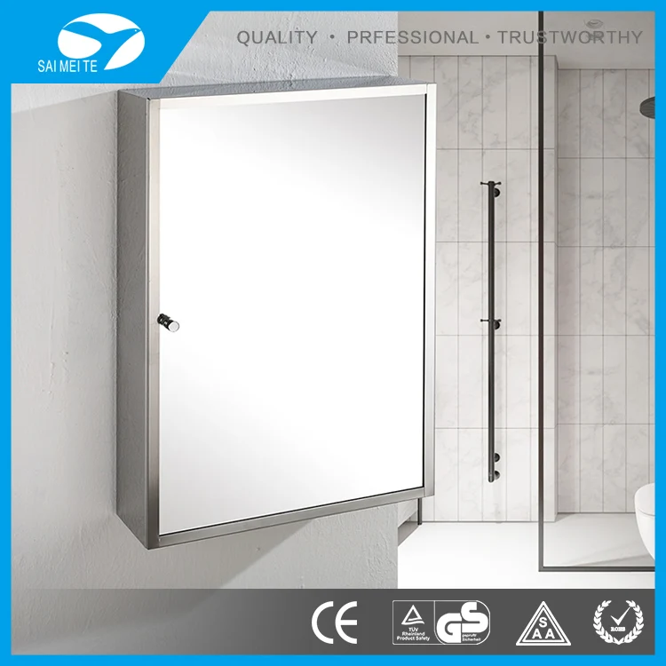 Modern Stainless Steel Bathroom Mirror Cabinet Medicine Cabinet Wall Mounted Bathroom Storage Cabinet With Mirror