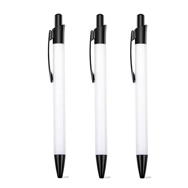 Sublimation Blank Ballpoint Oil Ink Click Silver Metal Gel Pen