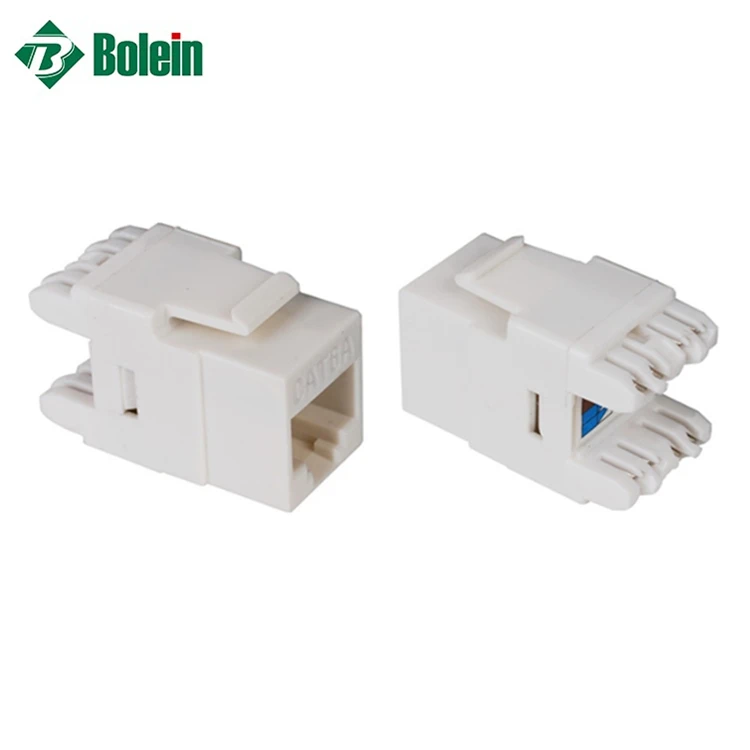 Bolein OEM Toolless Insert RJ45 90 Degree or 180 Degree Modular Plug Cat.6a UTP Keystone Jack