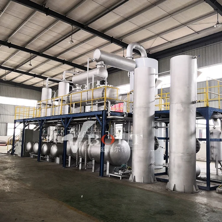 Patented design high quality waste black oil recycling to diesel oil regeneration plant