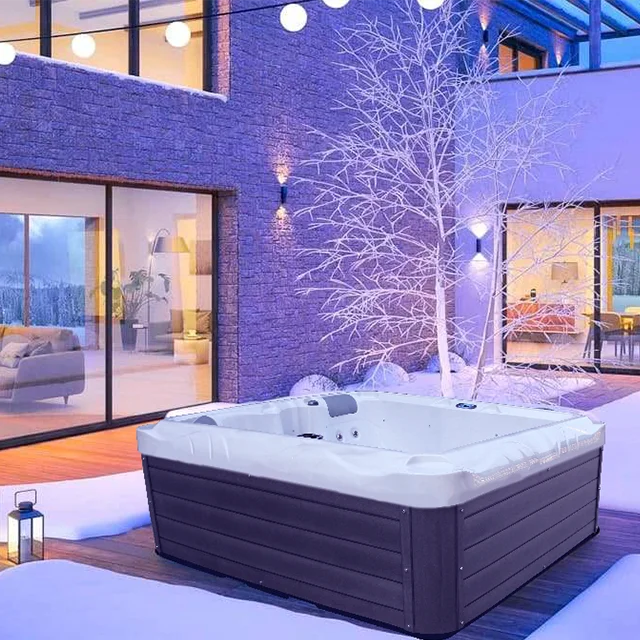 220/240V/ 50/60Hz Home 6 Person Garden Design Air Bubble Jets Acrylic Massage Bathtub Outdoor Spa Pool Hot Tub