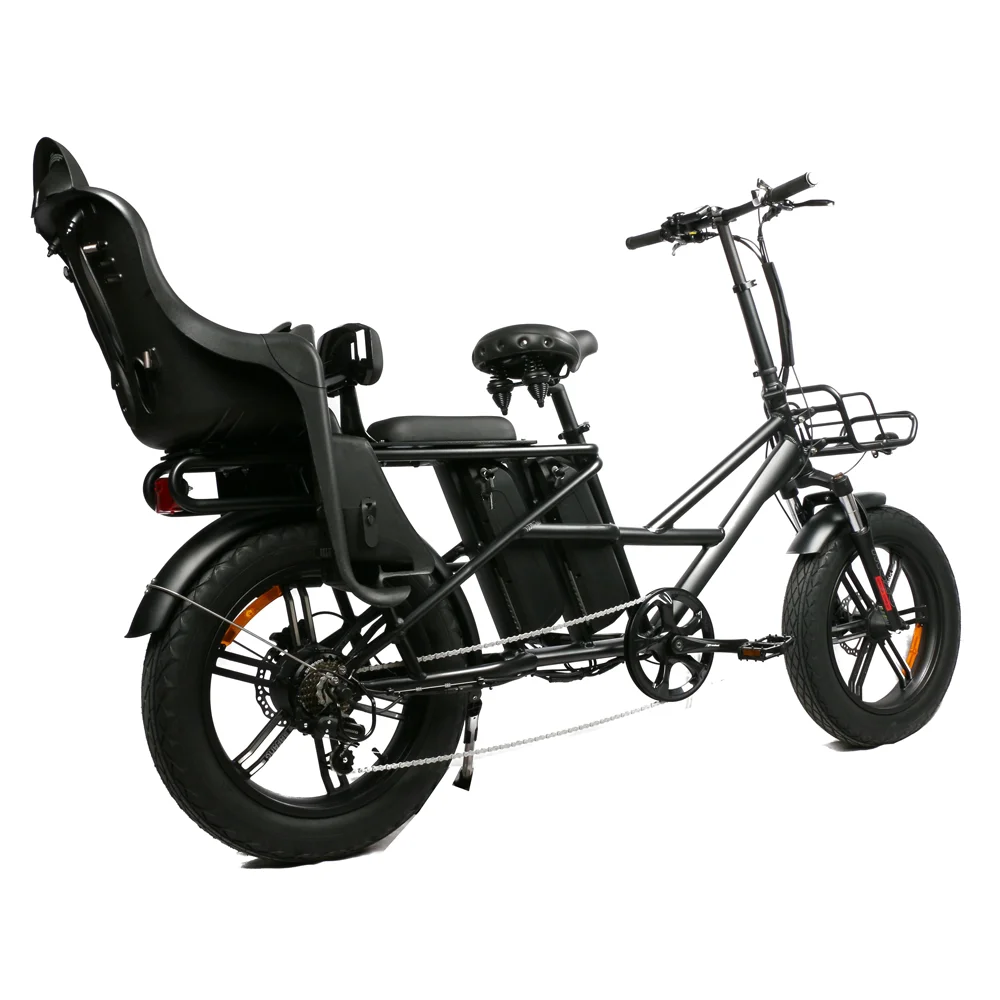 Baby seat 20 inch x 4.0 fat tire ebike 500w 750w fattire e bike adult with baby seat electric bike in sale
