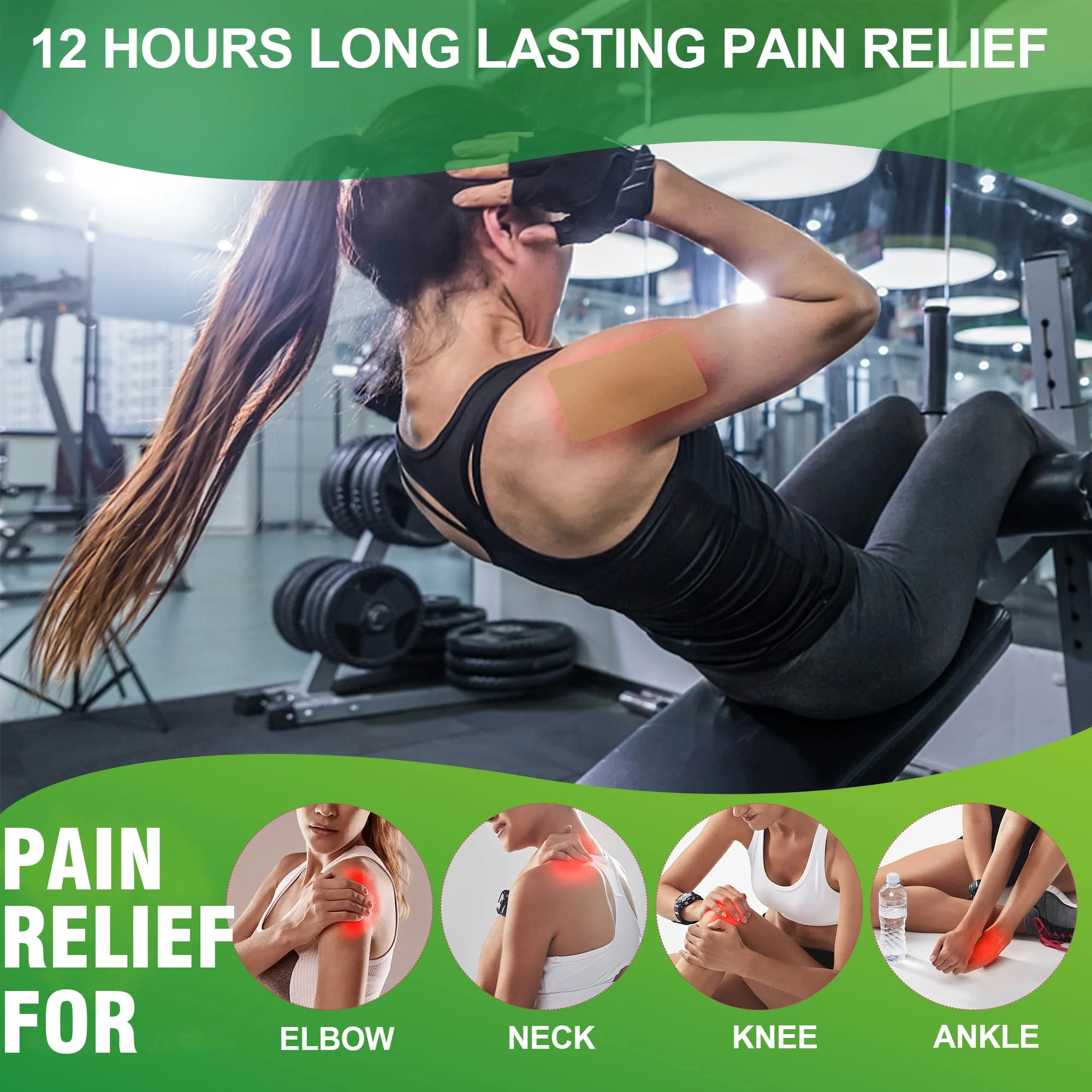 12 hours lasting pain relief patch back knee patch multi area applied elastic easy use remove pain patches