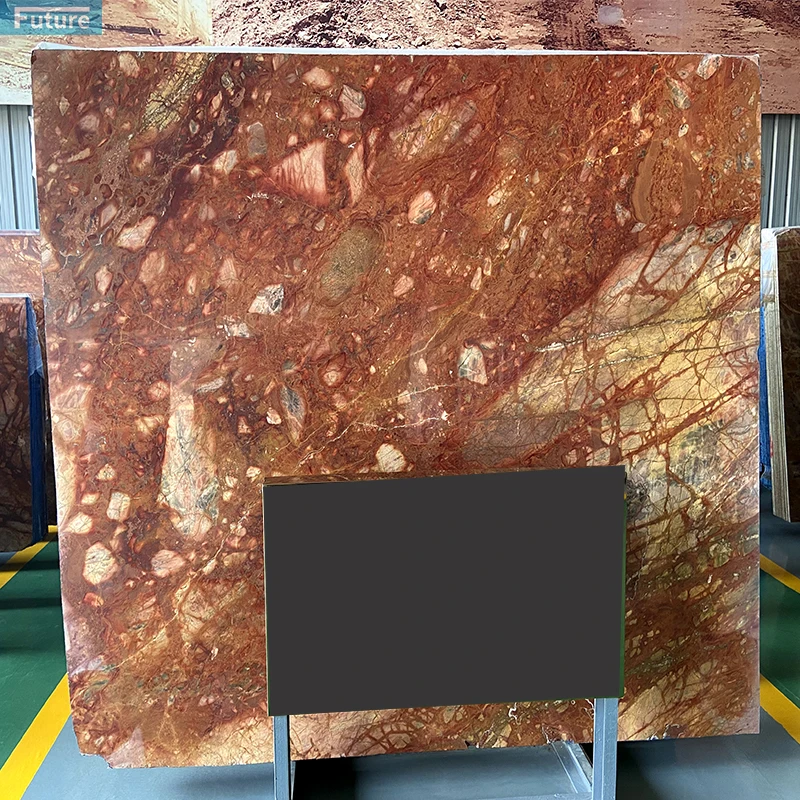 Luxury Top Grade Ruby Red Marble Slab For Wall Panel Bathroom Floor Tiles Hotel Villa Staircase Furniture Countertop