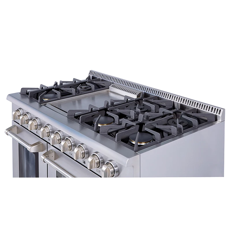 Double Oven 48 Inch Gas Range with 6