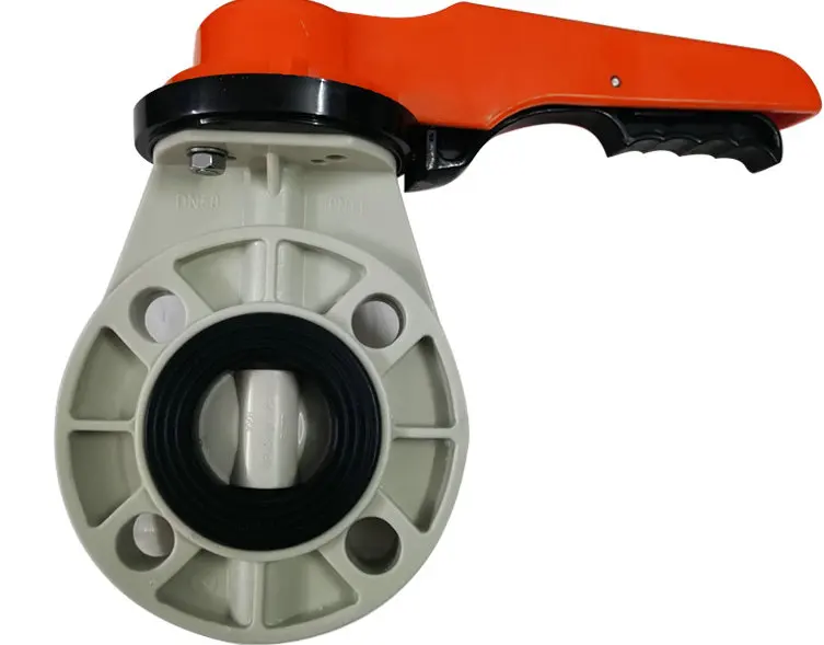 Corrosion and low temperature resistant PPH butterfly valve