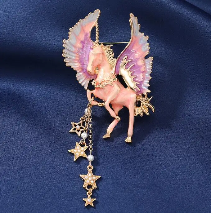 korean crystal brooch