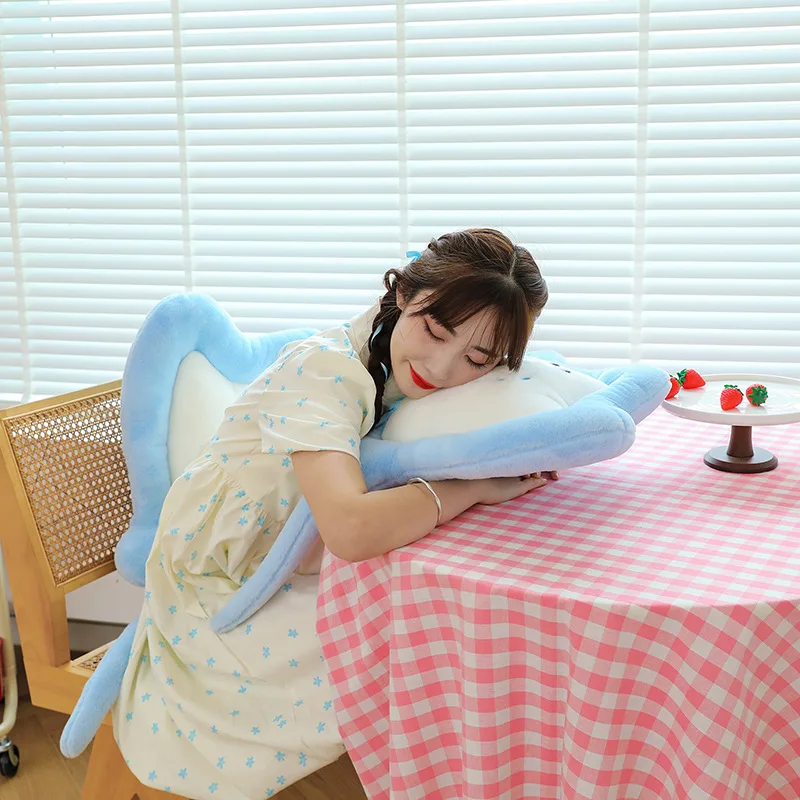 Factory Price Custom Cute 60cm-110cm Skate Soft Hugging Pillow Smiley Ray Stuffed Animals Plush Toy Marine Animal Plush Toy